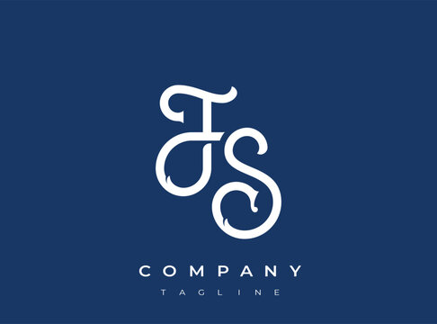 Interlocking FS monogram logo design for company branding purposes