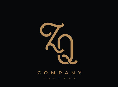 Luxuryzqcompanylogodesignwitheleganttypographyandgoldcolorscheme