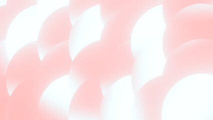 Overlapping Pastel Pink and White Gradient Fish Scale Wave Pattern © Vasanth
