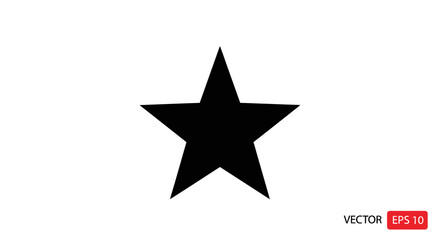 Obraz premium Black star shape graphic symbol icon.