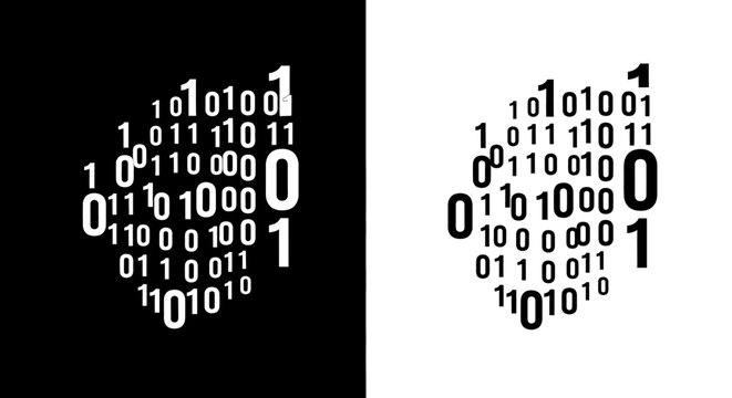 Binary code with zeros and ones.