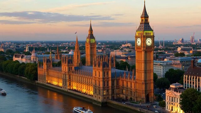 Big Ben and Parliament at Sunset