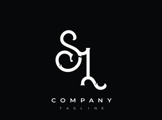 Obraz premium Monogram letter sl logo design element for company branding purposes