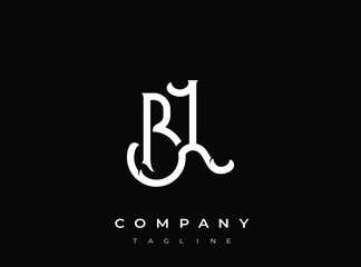 Monogram logo template with letter b and l intertwined design © Mahamud