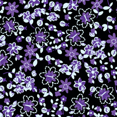 little simple abstract flowers pattern suitable for textile and  fabric design