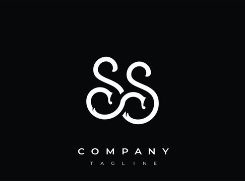 Stylized letter ss logo design for company branding and identity