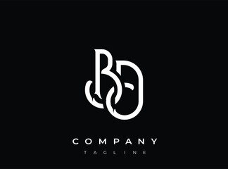 Bd company logo template design element for business branding purposes