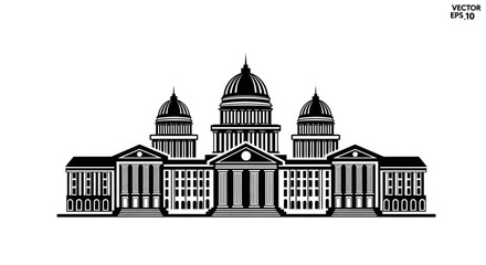 Government Building with Three Domes. © syarifah