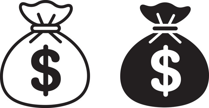 Money bag dollar finance currency symbol