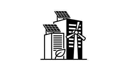 Sustainable Energy Building Illustration. © AHMAD