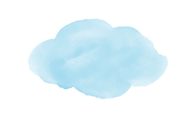 Pastel cloud speech bubble watercolor round contour for Png design template for wedding invitation,decoration, banner, background elements. Hand drawing.