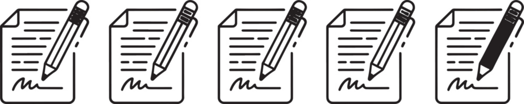 Pencil on paper document writing stationery