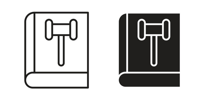 Code of conduct icon, line pictogram on white.