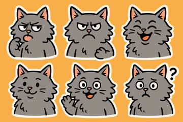 Fototapeta premium set of cats