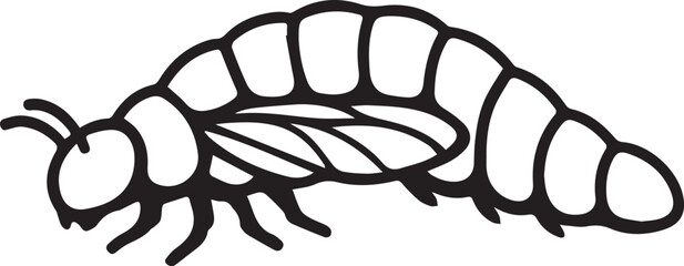 Vector illustration of a black insect bug © Sabit