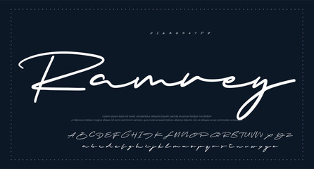 letter design with signature font style  © arim