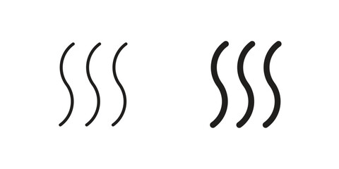 Heat icon, line pictogram on white.