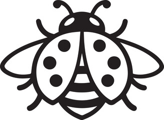 Black ladybug icon vector © Sabit