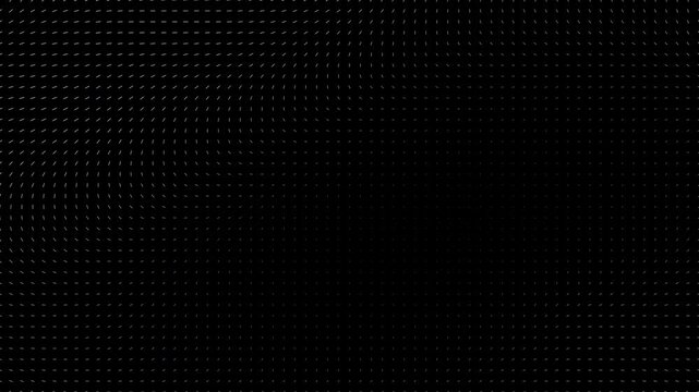Animated abstract background featuring triangle particles flowing through dynamic vector field with geometric motion and data visualization aesthetics. Ideal for motion graphics, technology visuals.