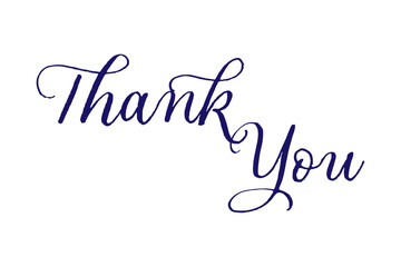 Thank You - 手書き風の筆記体で書いたThank You（ありがとう）の文字（カリグラフィー）

