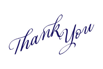 Thank You - 手書き風の筆記体で書いたThank You（ありがとう）の文字（カリグラフィー）
