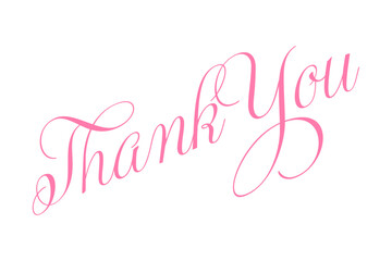 Thank You - 手書き風の筆記体で書いたThank You（ありがとう）の文字（カリグラフィー）
