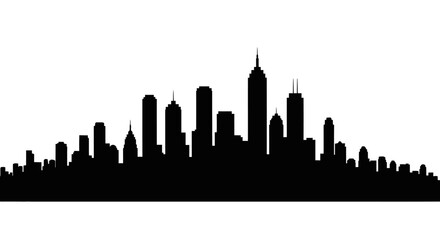 Obraz premium New York City Skyline Silhouette.