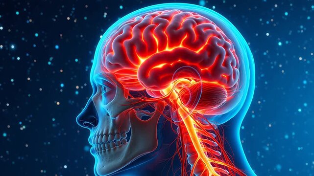 Human brain and nervous system anatomy
