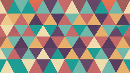 Retro Geometric Triangle Pattern with Soft Pastel Color Palette