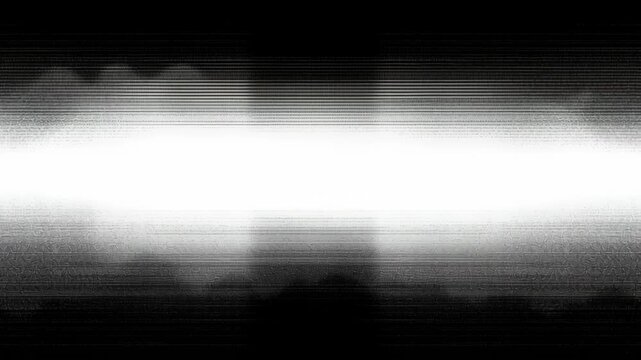 Old retro static black sand white noise signal grain background television screen texture icon blurred horizon with horizontal banding and vintage signal interference creating moody abstract glitch