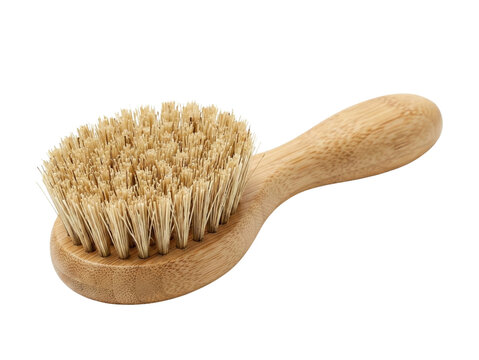Natural bamboo body brush with stiff bristles