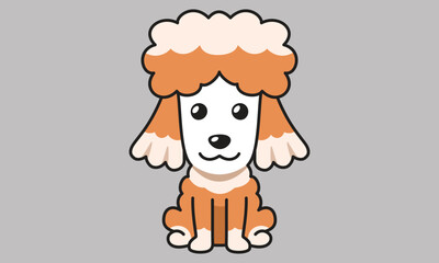 Fototapeta premium Cute Bulldog Cartoon Illustration Sitting