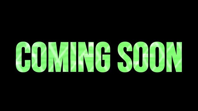 Exciting announcement coming soon with bold typography and neon green text on a dark background