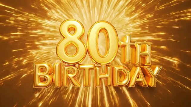 Golden 80th Birthday Celebration