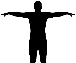 Human Silhouette in T-Pose