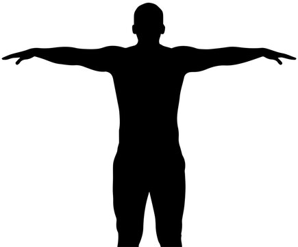 Human Silhouette in T-Pose