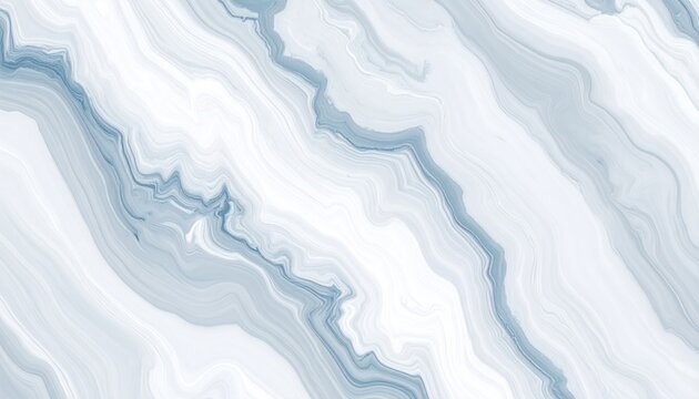 An abstract, flowing design with shades of white and light blue. The pattern resembles marble or agate stone, with a textured look