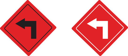  turn left right arrow road traffic warning © Arup