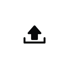 Solid black fill of an upward arrow with a horizontal line underneath upload 1