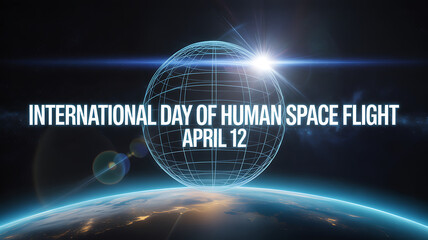 A stunning visual representation of Earth from space on International Day of Human Space Flight