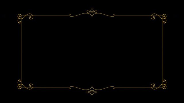 Wedding titles copy space for text animated flower, leaf wreath floral decoration Text Frame With alpha channel.