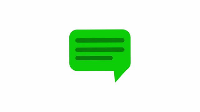 chat animation icon with white background.