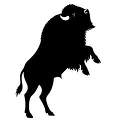 Silhouette of a wild bison © Breck