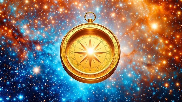 Golden compass in space