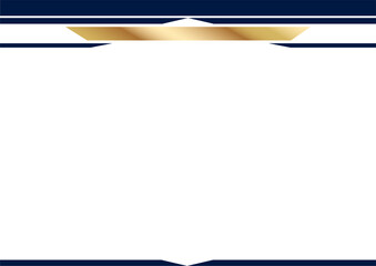 Obraz premium Elegant certificate border background design with Gold and Blue Accents.