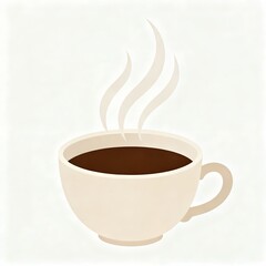 Obraz premium coffee cup with steam illustration vector