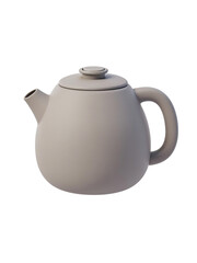 Obraz premium [Transparent Background PNG]Minimalist Ceramic Teapot on White Background