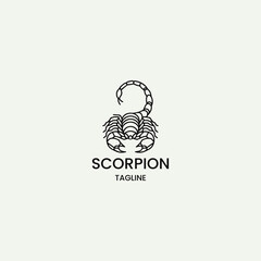 Obraz premium Scorpion logo template vector illustration design