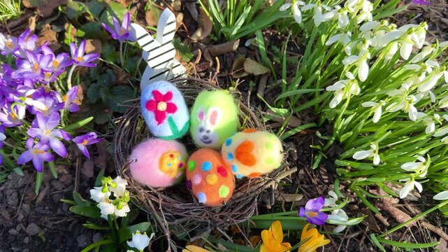 celebrate the easter season with colorful easter eggs from felt	
