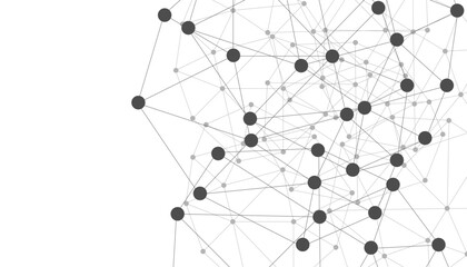 Abstract technology dot and line connection digital hi tech design concept background. Space for text. Vector illustration © Rayhan